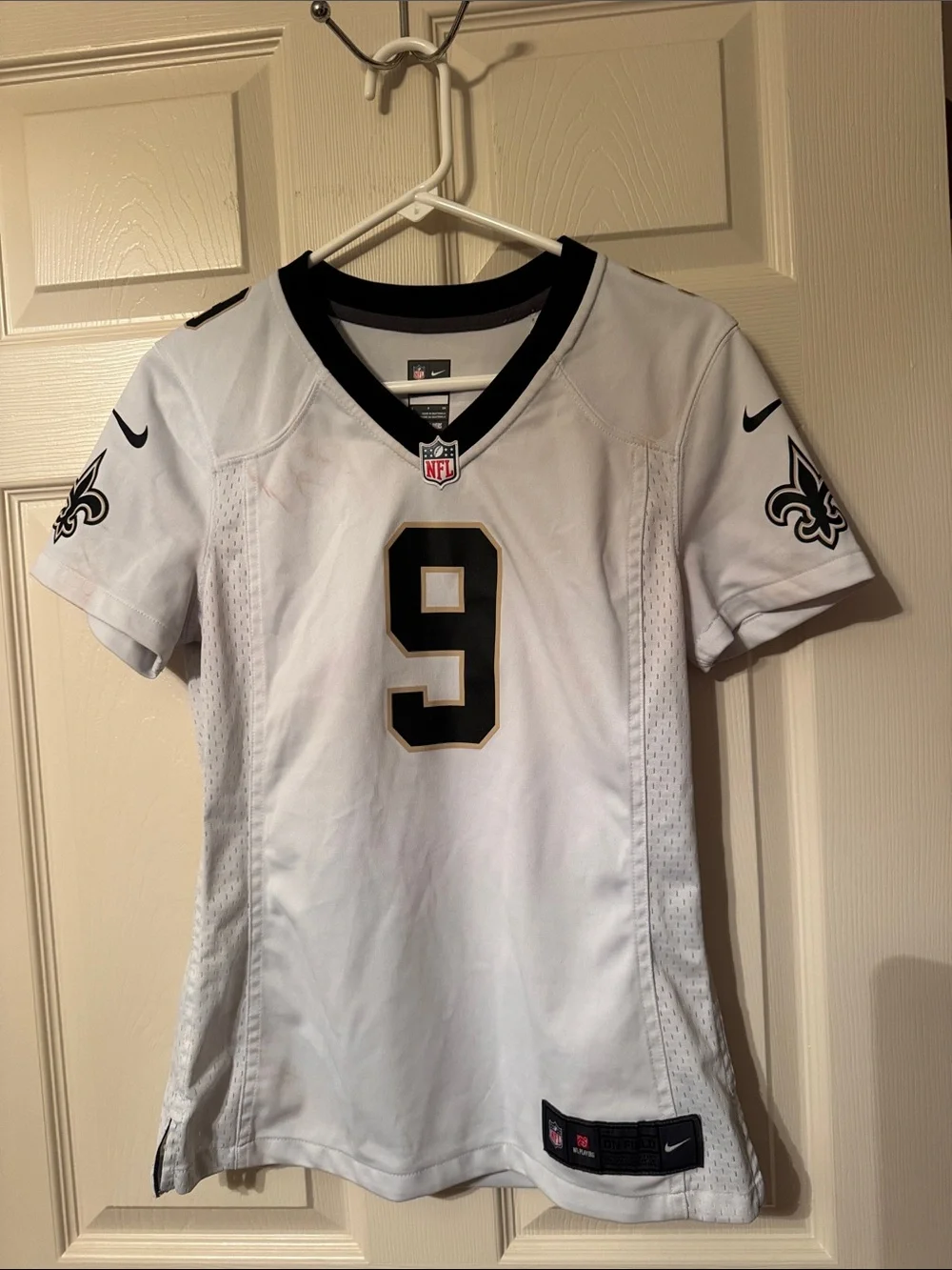 Nike White and Black Kids New Orleans Saints #9 Jersey